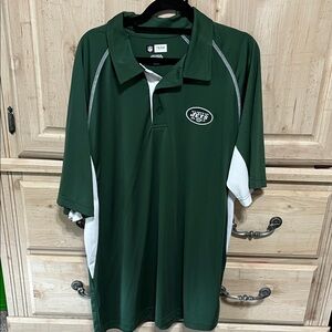 New York Jets NFL Green and White Polo Shirt